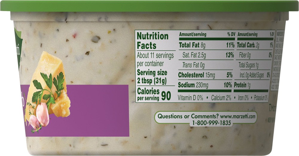 slide 2 of 5, Marzetti Garlic, Herb & Cheese Veggie Dip - 12 oz, 12 oz