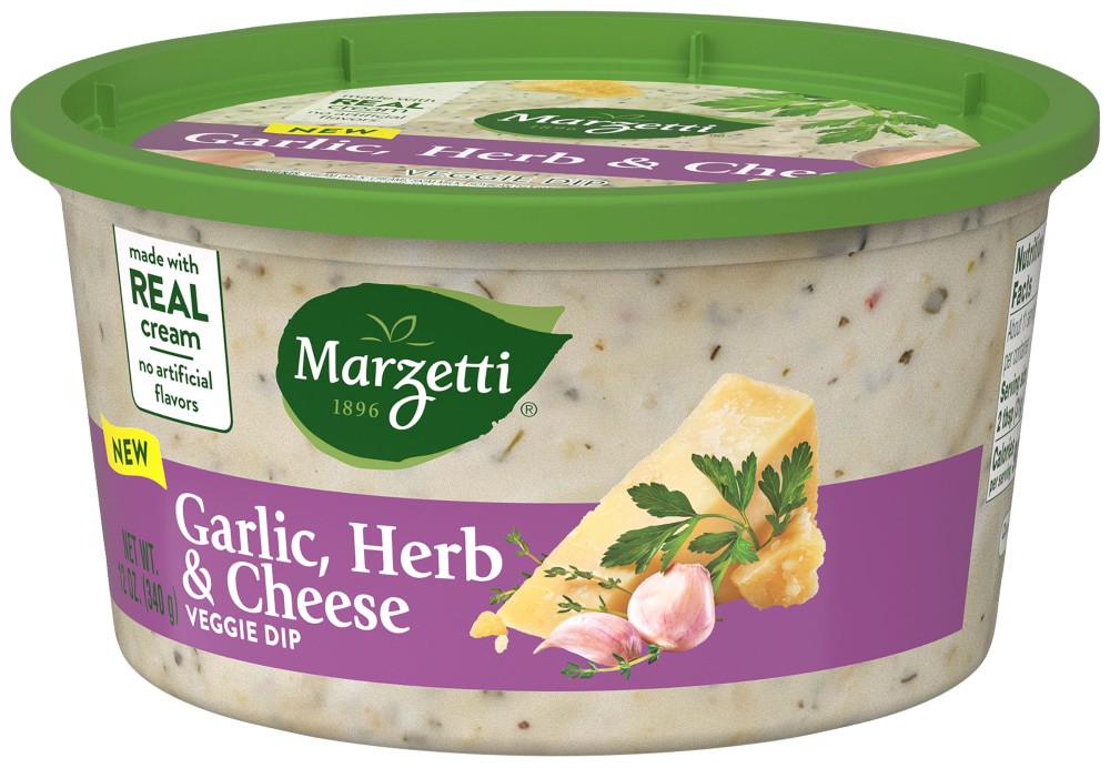 slide 3 of 5, Marzetti Garlic, Herb & Cheese Veggie Dip - 12 oz, 12 oz