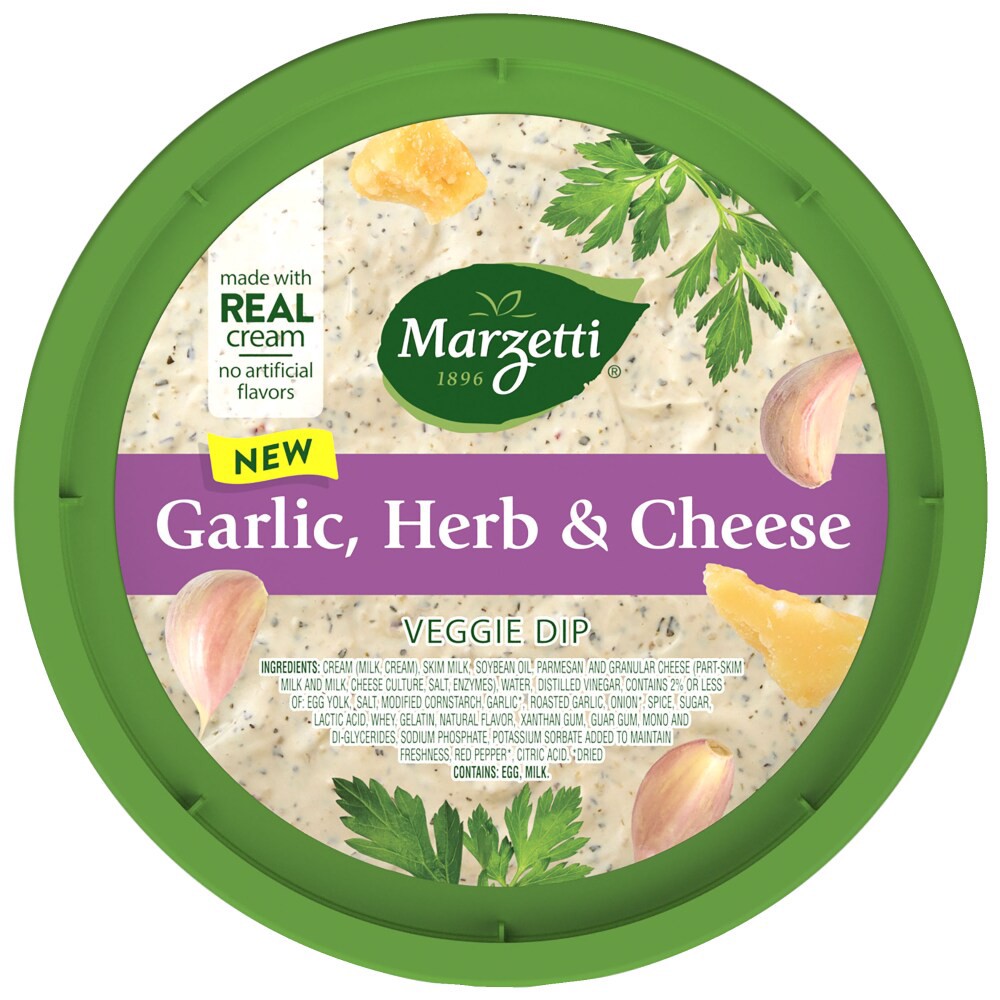 slide 4 of 5, Marzetti Garlic, Herb & Cheese Veggie Dip - 12 oz, 12 oz