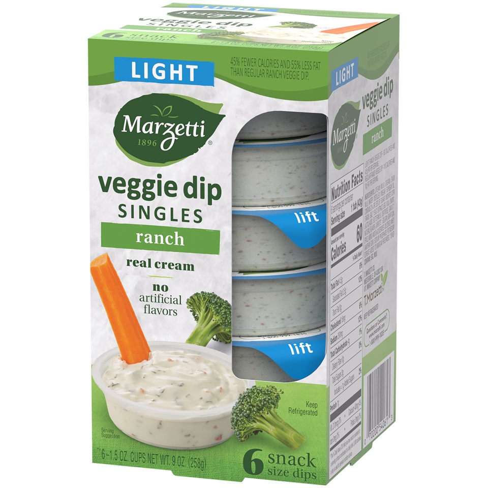 slide 5 of 8, Marzetti Veggie Dip Light Ranch, 6 ct; 1.5 oz