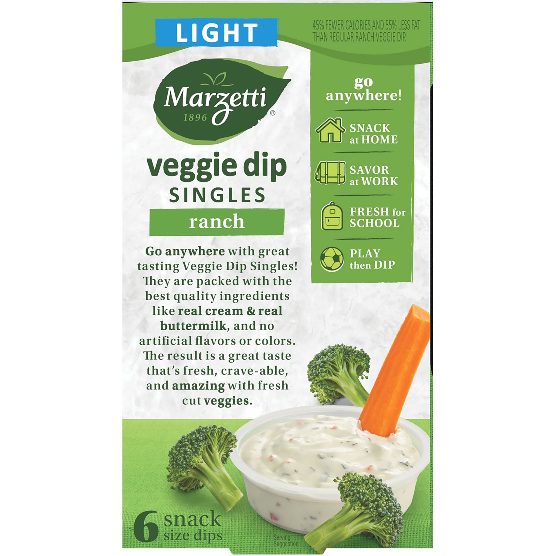 slide 6 of 8, Marzetti Veggie Dip Light Ranch, 6 ct; 1.5 oz
