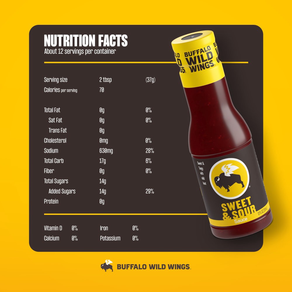 slide 2 of 6, Buffalo Wild Wings Sweet & Sour Sauce, 12 fl oz