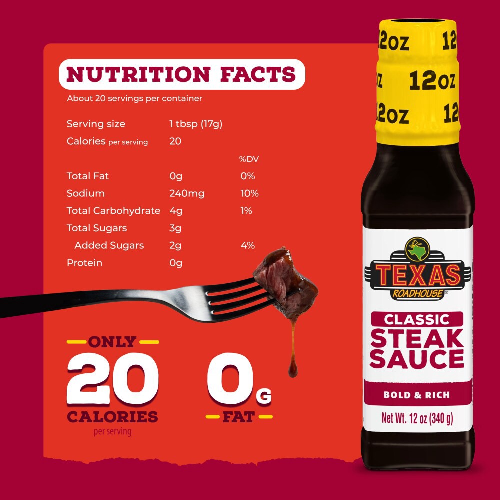 slide 4 of 6, Texas Roadhouse Classic Steak Sauce, 12 oz
