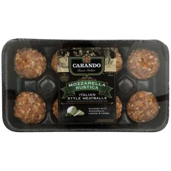 Carando Italian Style Mozzarella Rustica Meatballs, 16 oz