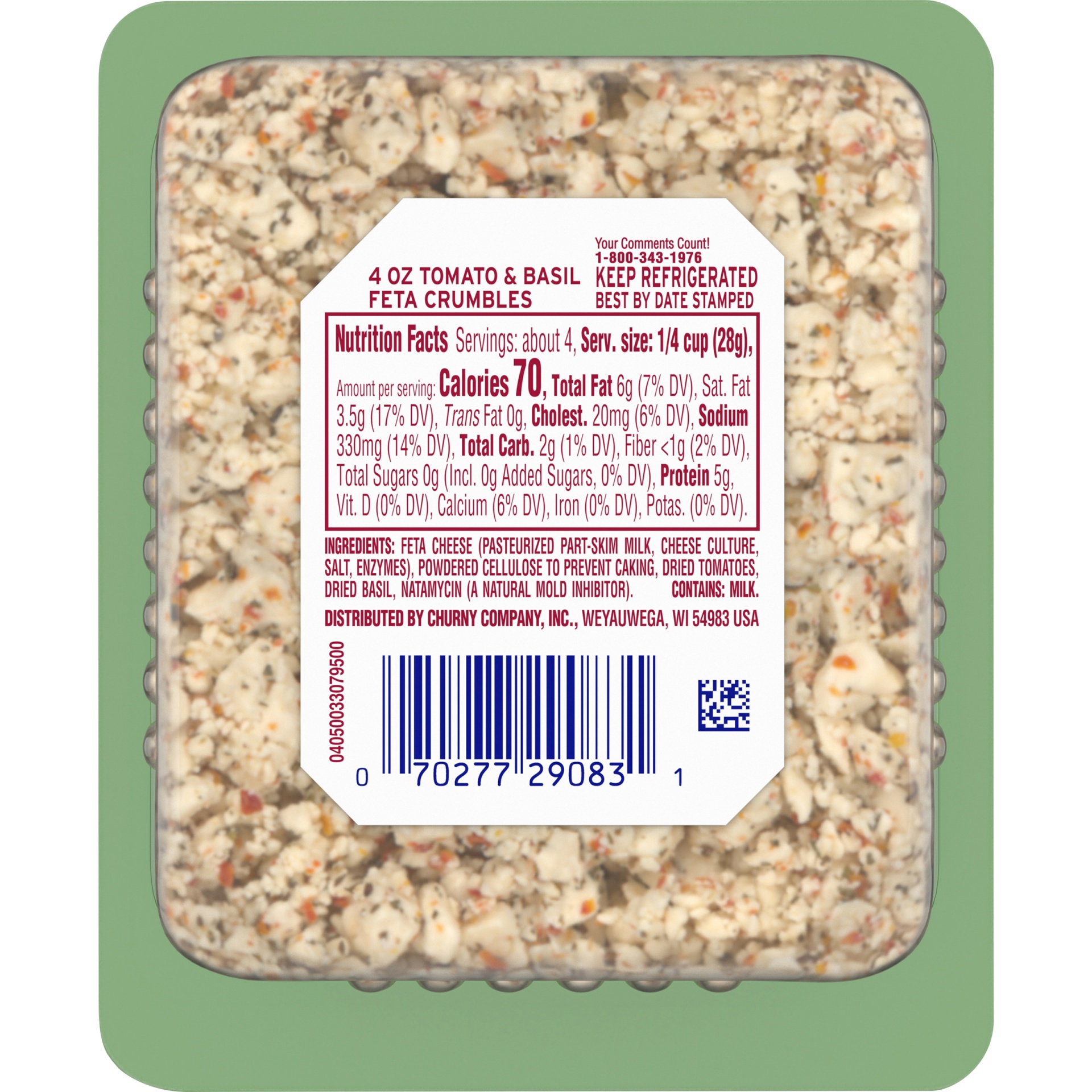 slide 4 of 6, Athenos Tomato & Basil Crumbled Traditional Feta Cheese, 4 oz