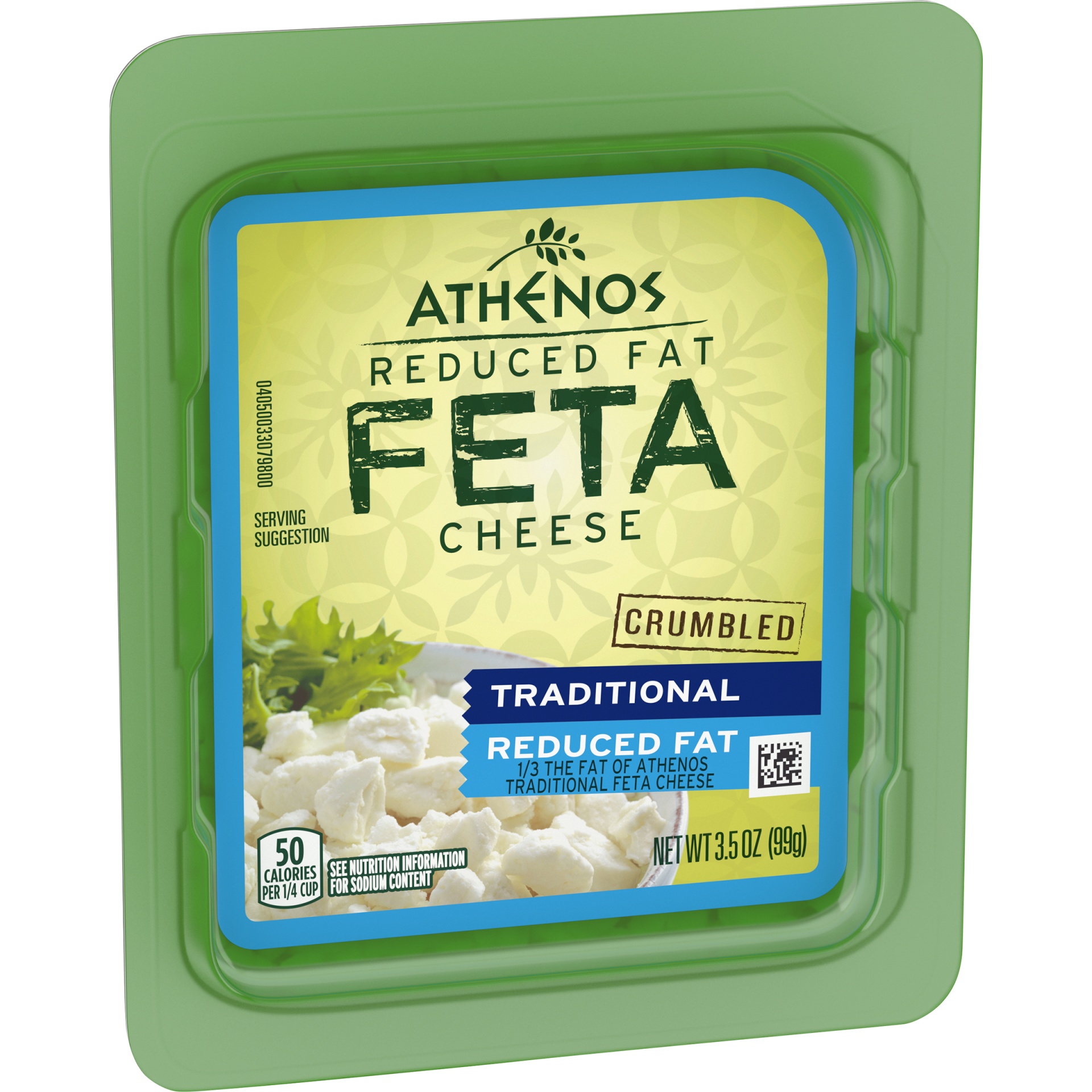 slide 2 of 6, Athenos Reduced Fat Crumbled Traditional Feta Cheese, 3.5 oz