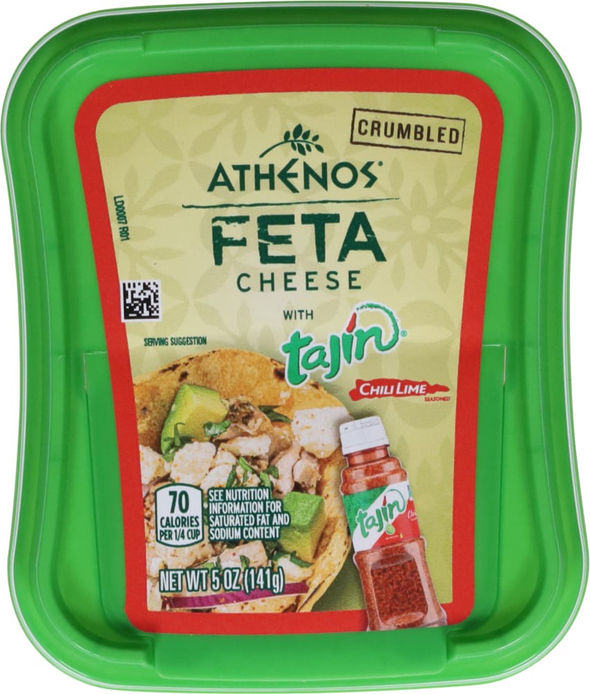 slide 4 of 4, Athenos Crumbled Tajin Feta Cheese, 5 oz