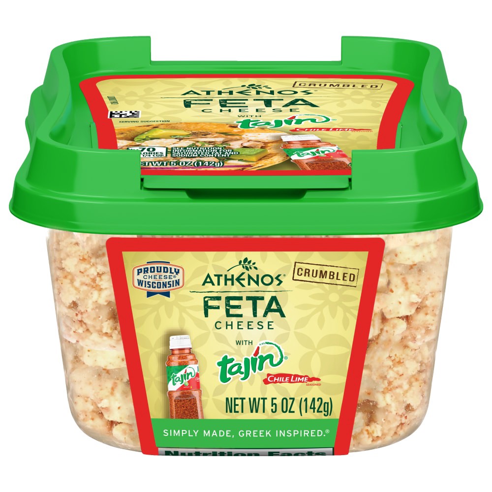 slide 3 of 4, Athenos Tajin Crumbled Traditional Feta Cheese 5 oz, 5 oz