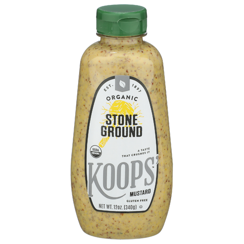 slide 1 of 1, Koops' Organic Stone Ground Mustard, 12 oz