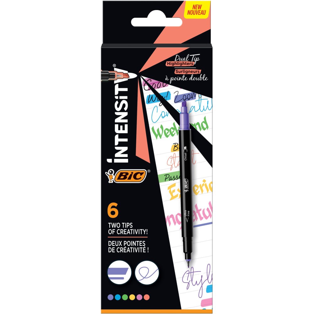 slide 2 of 2, BIC Intensity Dual Tip Highlighters, 1 ct