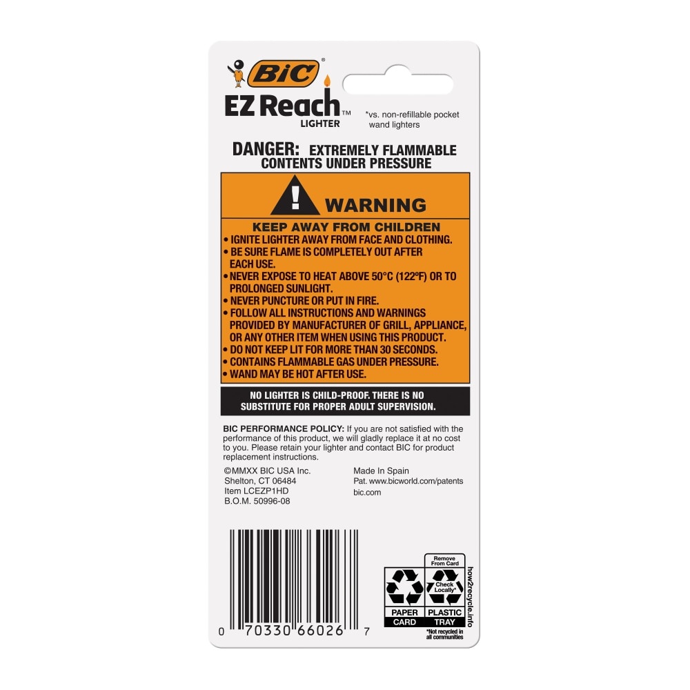 slide 2 of 3, BIC EZ Reach Pocket Lighter, 1 ct