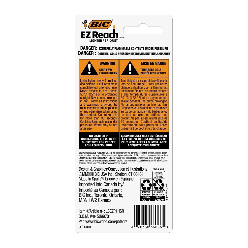 slide 5 of 6, BIC EZ Reach Pocket Lighter, 1 ct