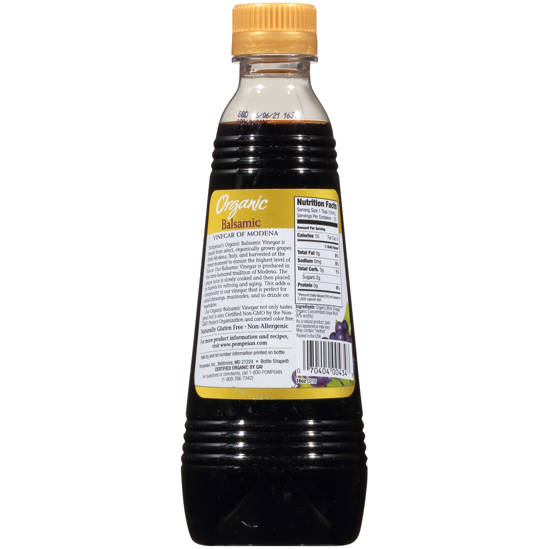 slide 5 of 6, Pompeian Organic Balsamic Vinegar of Modena - 16 fl oz, 16 fl oz