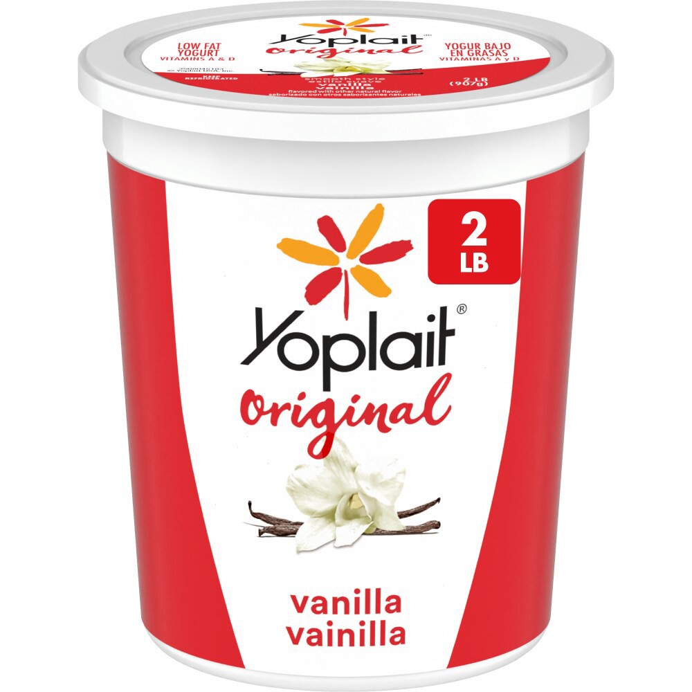 slide 5 of 6, Yoplait Original Smooth Style Vanilla Low Fat Yogurt, 32 OZ Yogurt Tub, 2 lb