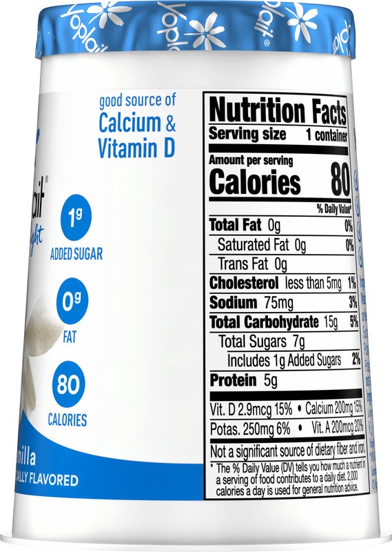 slide 3 of 5, Yoplait Light Very Vanilla Fat Free Yogurt, 6 OZ Yogurt Cup, 6 oz