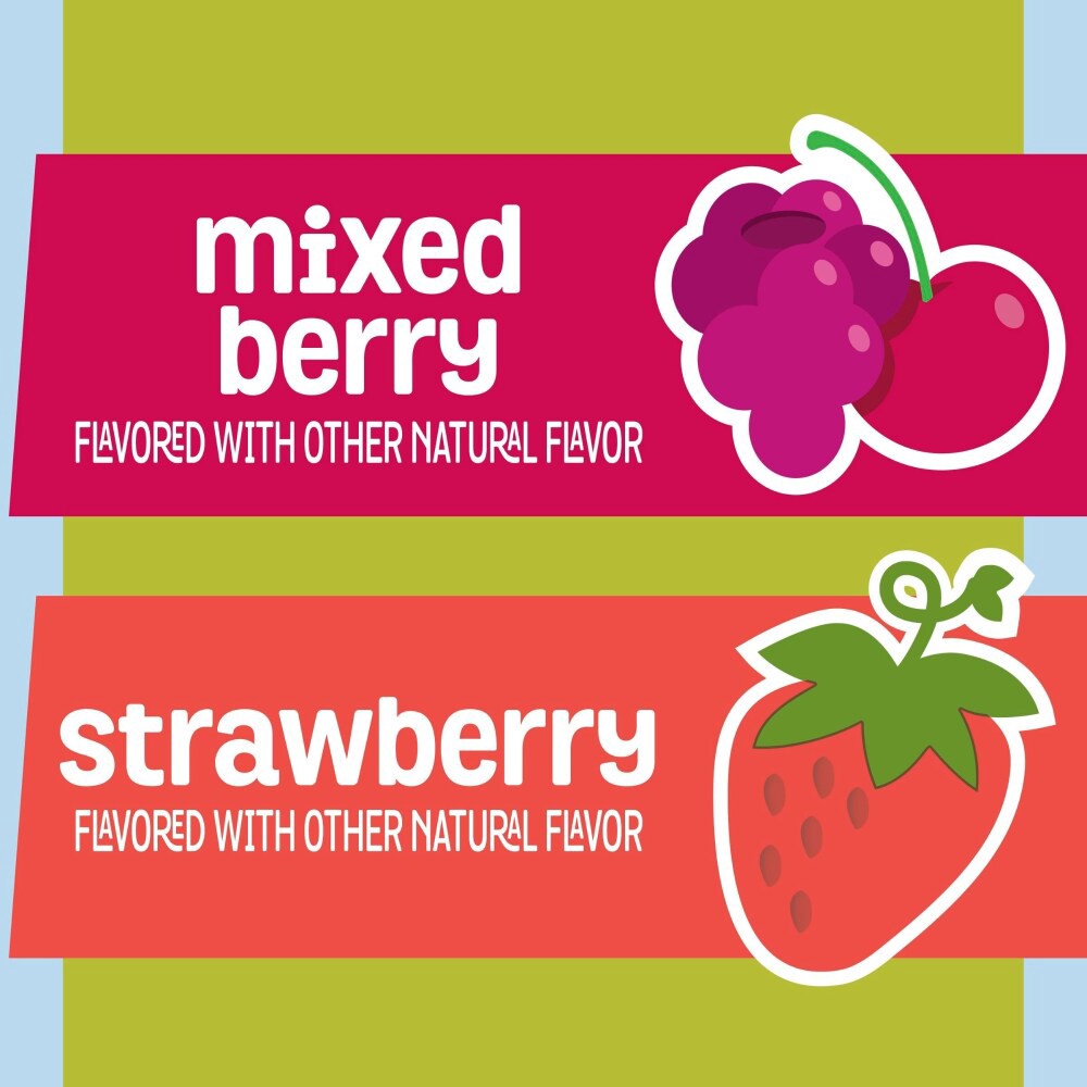 slide 6 of 6, Go-Gurt Simply Go-GURT Strawberry and Mixed Berry Kids Low Fat Yogurt Variety Pack, Gluten Free, 2 oz Yogurt Tubes (20 Count), 20 ct