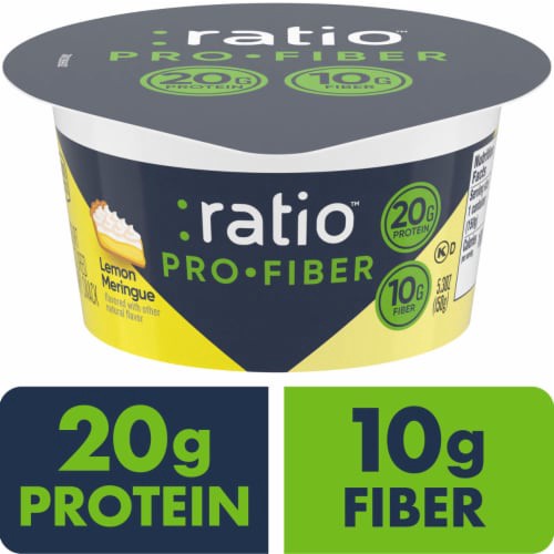 slide 1 of 1, :ratio™ Pro-Fiber Lemon Meringue Yogurt Cultured Dairy Snack Cup, 5.3 oz
