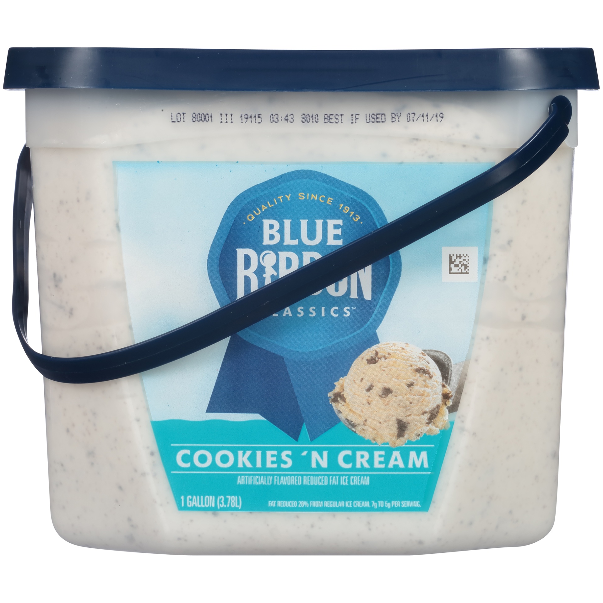 slide 7 of 8, Blue Ribbon Classics Cookies and Cream Frozen Dessert Pail, 128 fl oz, 128 fl oz