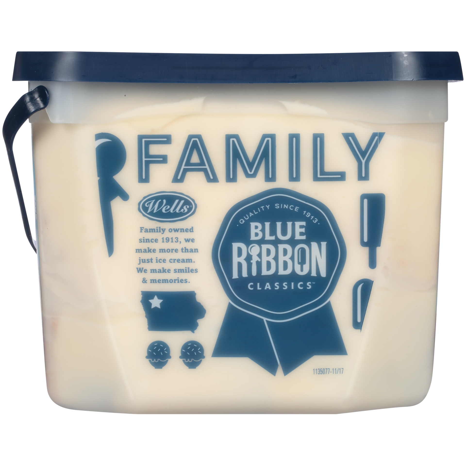 slide 5 of 8, Blue Ribbon Classics Fudge Twirl Frozen Dessert Pail, 128 fl oz, 128 fl oz