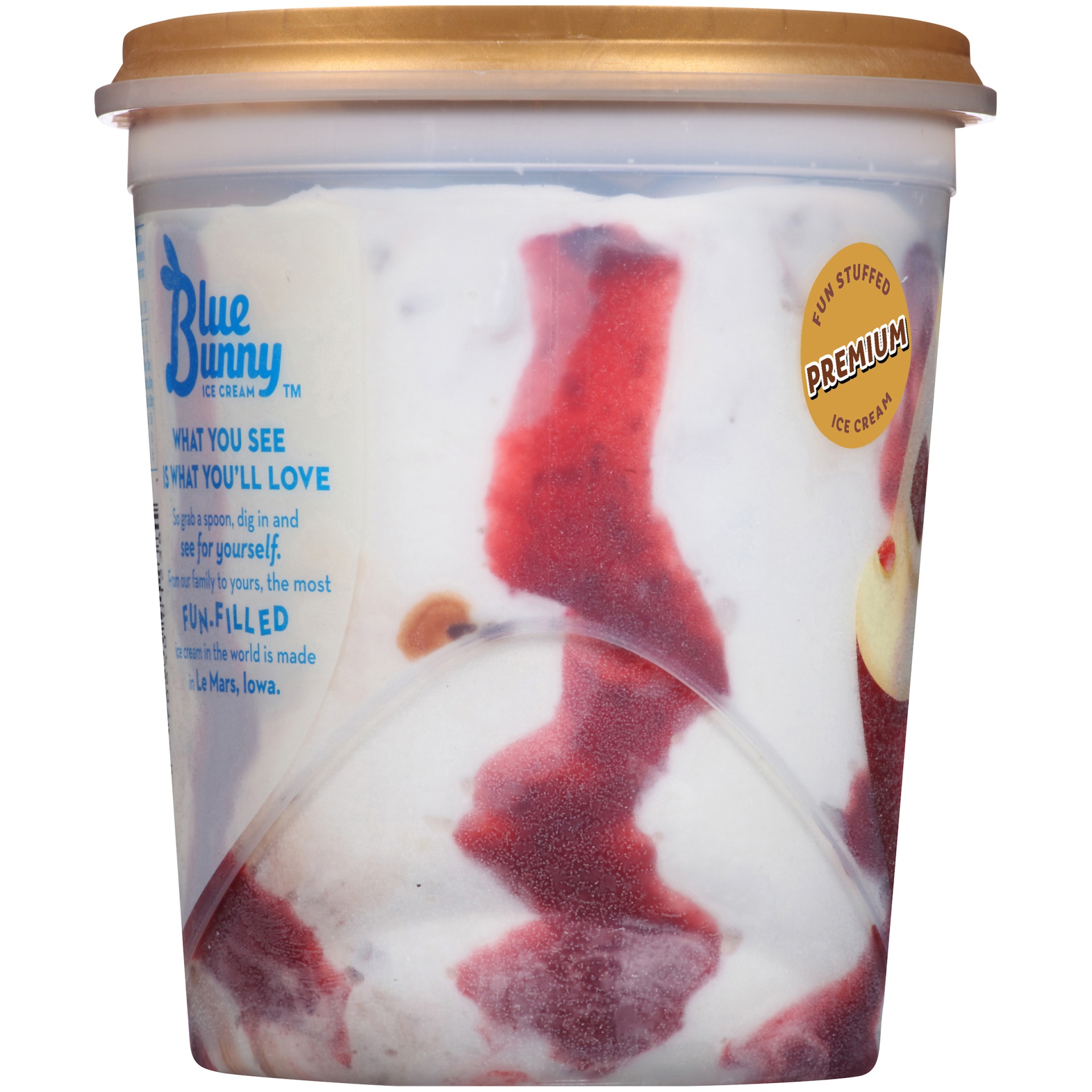 slide 4 of 8, Blue Bunny Banana Split Frozen Dessert, 46 fl oz, 46 fl oz