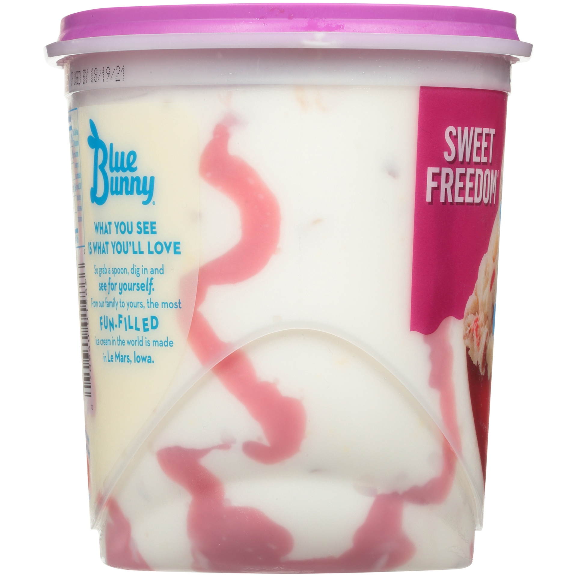 slide 4 of 6, Blue Bunny Sweet Freedom Reduced Fat Banana Split Ice Cream 46 fl oz, 46 fl oz