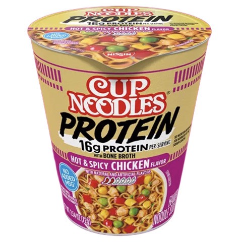 slide 1 of 1, Nissin Cup Noodles Protein Hot & Spicy Chicken, 2.54 oz