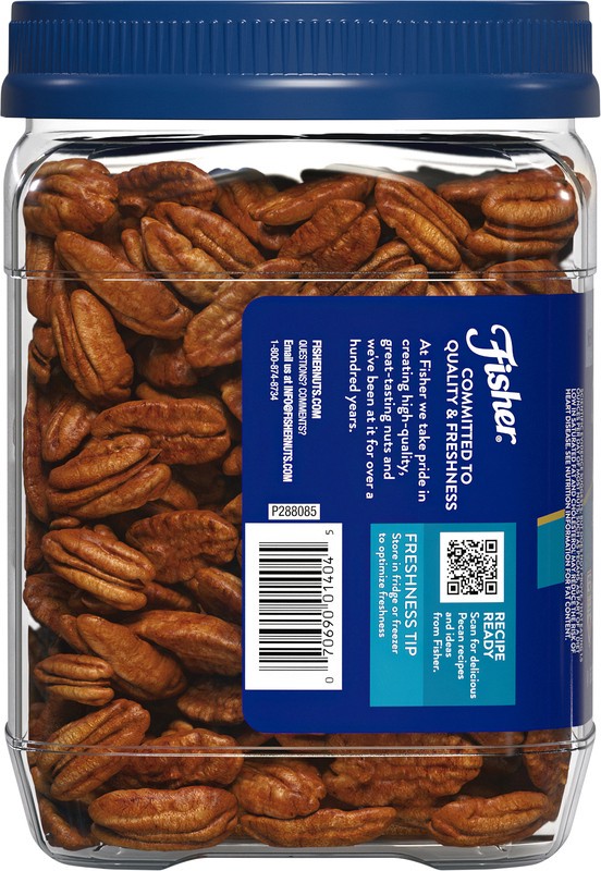 slide 5 of 5, Fisher Halves Pecan 23 oz, 23 oz