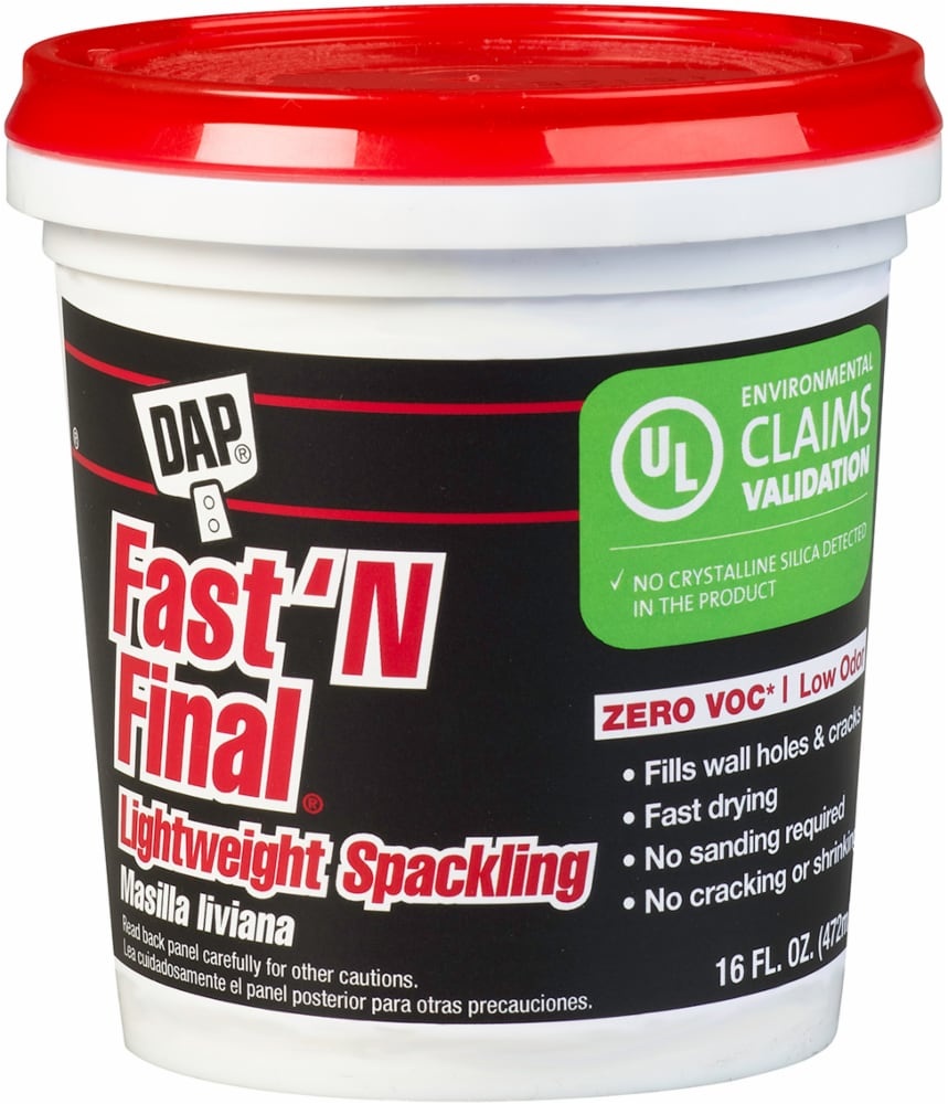 slide 1 of 1, Dap Fast N Final Lightweight Spackling - White, 16 oz