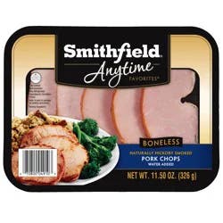 Smithfield Anytime Favorites Boneless Hickory Smoked Pork Chops