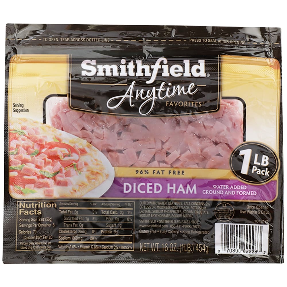 slide 5 of 6, Smithfield Diced Ham 16Oz, 16 oz