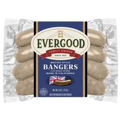 Evergood Fine Foods Smoked Sausage British Bangers 12 Oz