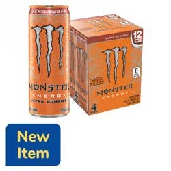 Monster® Zero Sugar Ultra Sunrise Energy Drink Multipack Cans
