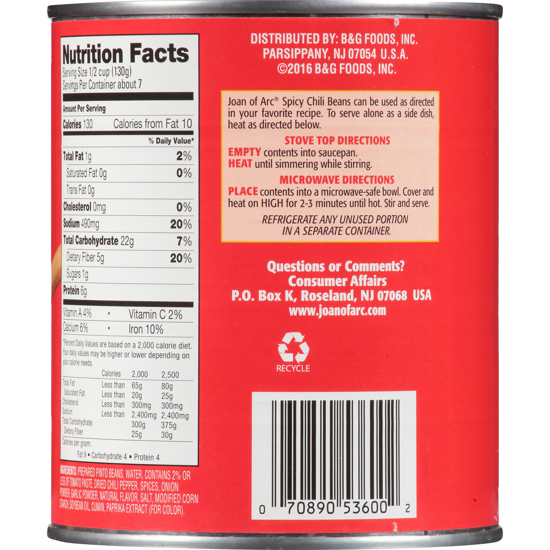 Joan of Arc Chili Beans, Spicy 30 oz Shipt