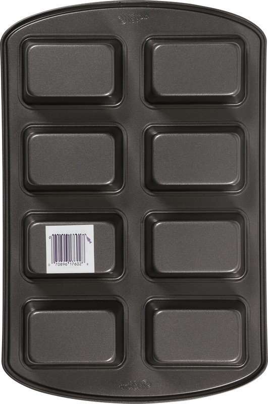 slide 4 of 4, Wilton Gold 8-Cavity Mini Loaf Pan 1 Each, 1 ct