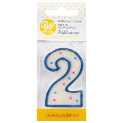 Wilton 2 Birthday Candle 3 Inch 1 ea
