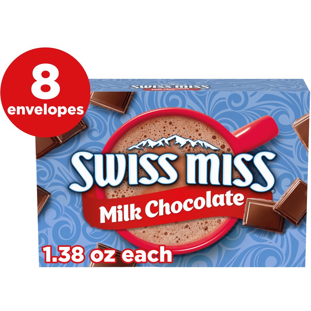 slide 4 of 4, Swiss Miss Milk Chocolate Flavored Hot Cocoa Mix, Hot Cocoa Mix Packets - 8 ct, 8 ct