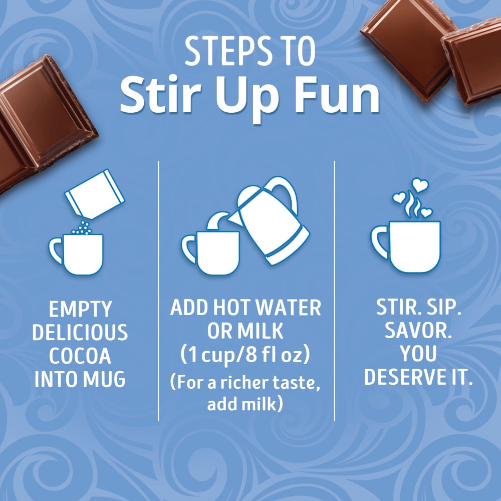 slide 2 of 6, Swiss Miss Reduced Calorie Milk Chocolate Flavored Hot Cocoa Mix, 8 Count Hot Cocoa Mix Packets, 8 ct; 0.39 oz