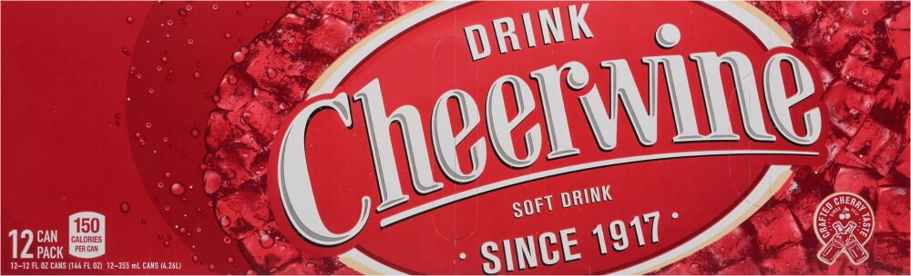slide 4 of 5, Cheerwine Cherry Soda Cans, 12 ct; 12 fl oz