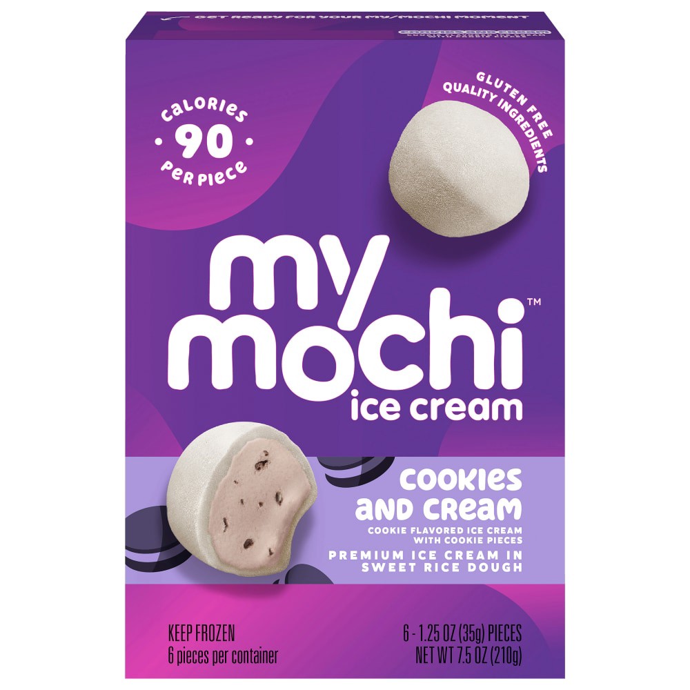 slide 3 of 5, My Mochi Cookies And Cream Ice Cream, 6 ct; 1.25 oz