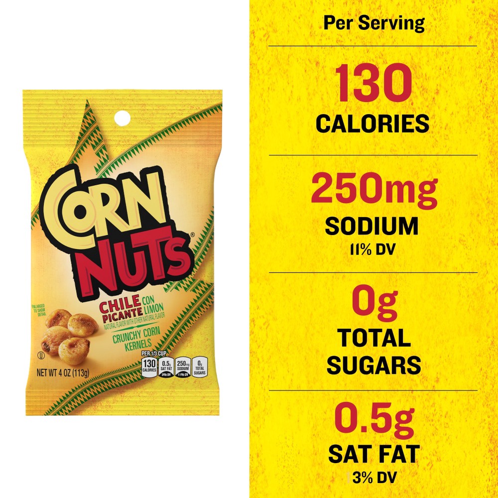 slide 2 of 6, Corn Nuts Crunchy Chilly Picante Con Limon Corn Kernels 4 oz, 4 oz