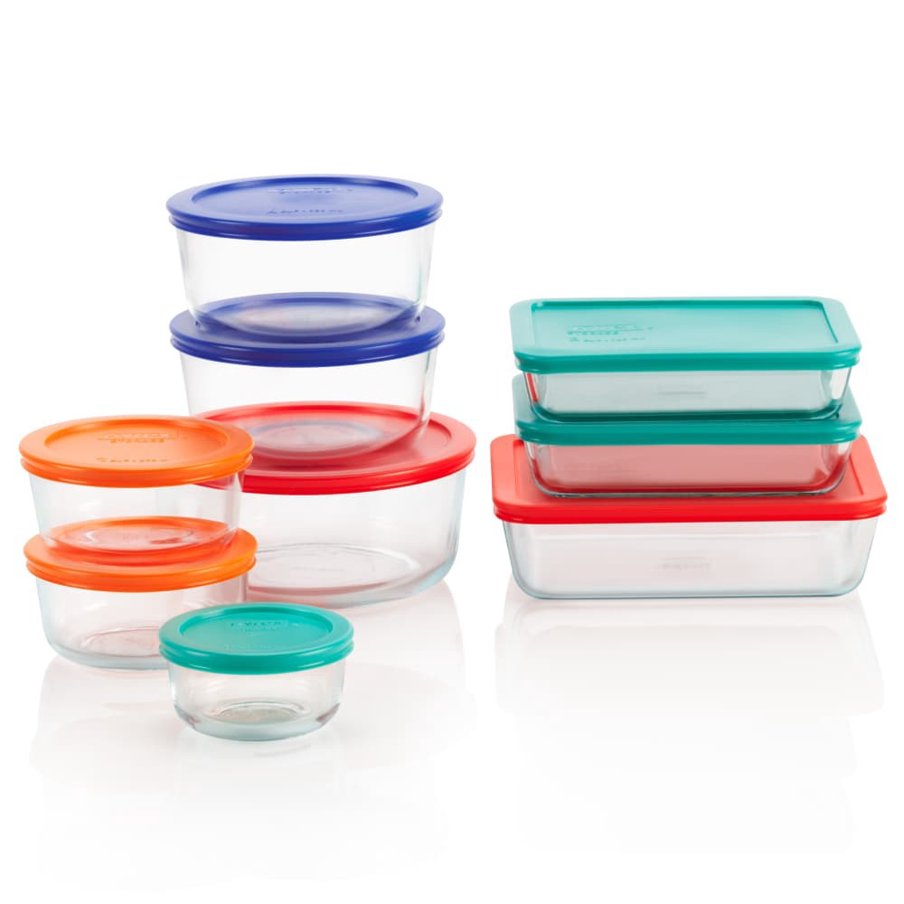 slide 2 of 3, Pyrex Storage Plus Glass Storage Set, 18 ct