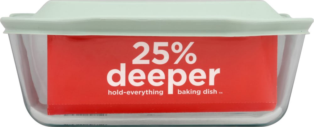 slide 2 of 2, Pyrex Deep Dish Baking Pan With Lid - Sage, 8 in x 8 in