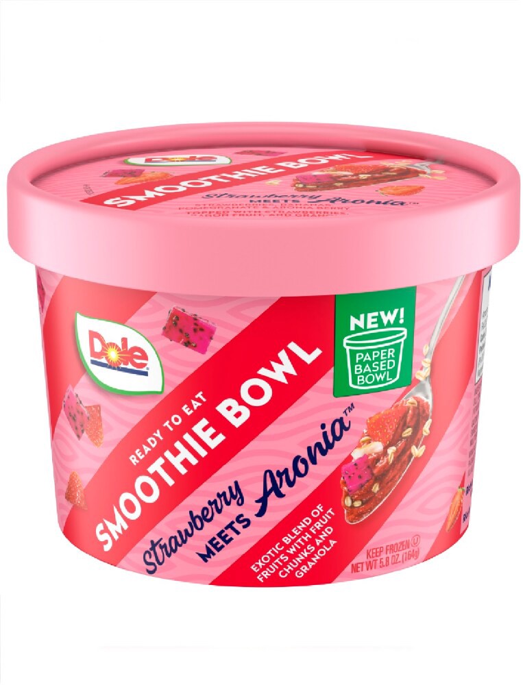 slide 2 of 3, Dole Smoothie Bowl Strawberry Meets Aronia, 5.8 oz