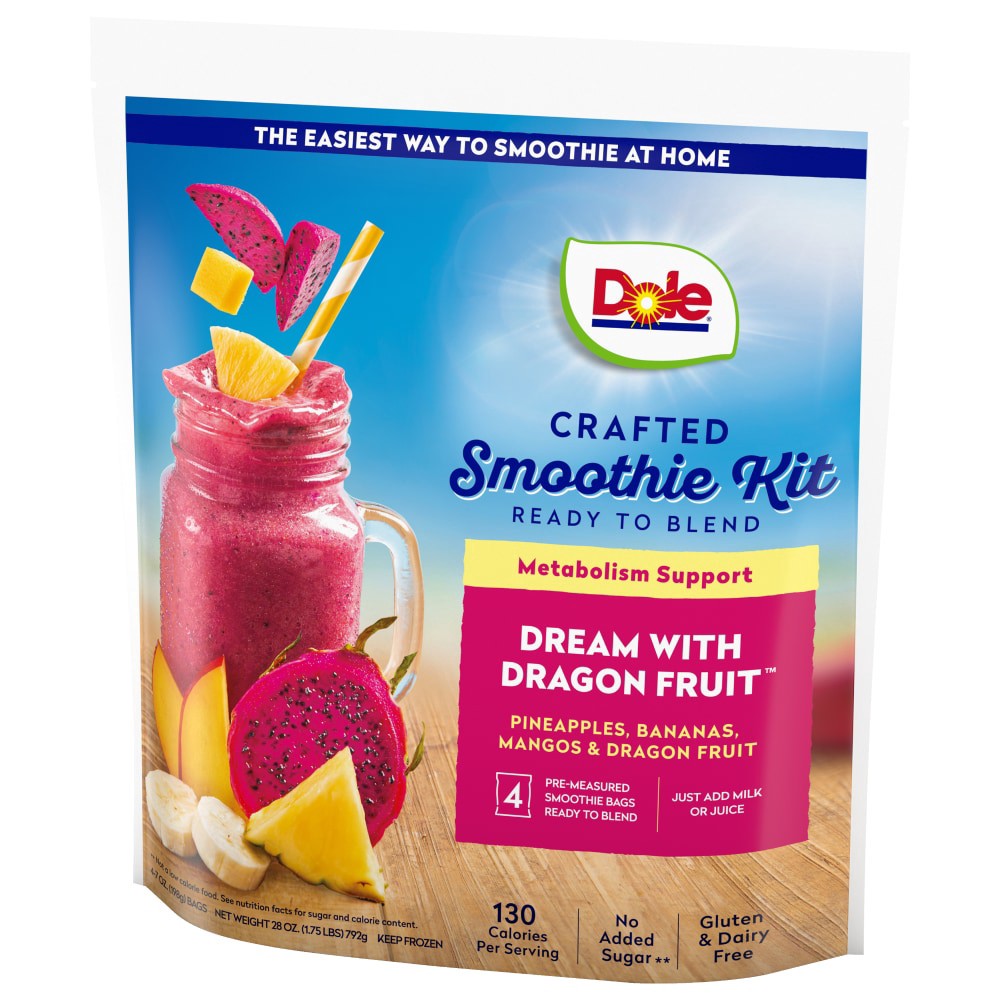 slide 3 of 4, Dole Crafted Smoothies Dream With Dragon Fruit Smoothie, 40 oz