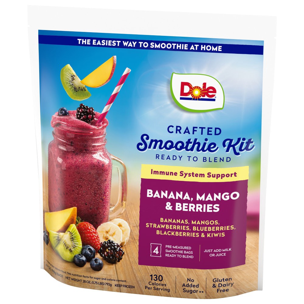 slide 3 of 4, Dole Crafted Smoothies Banana Mango Berry Break Smoothie, 40 oz