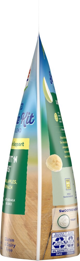 slide 3 of 4, Dole Crafted Daily Fruit 'N Greens Smoothie Kit 4 - 7 oz Bags, 4 ct