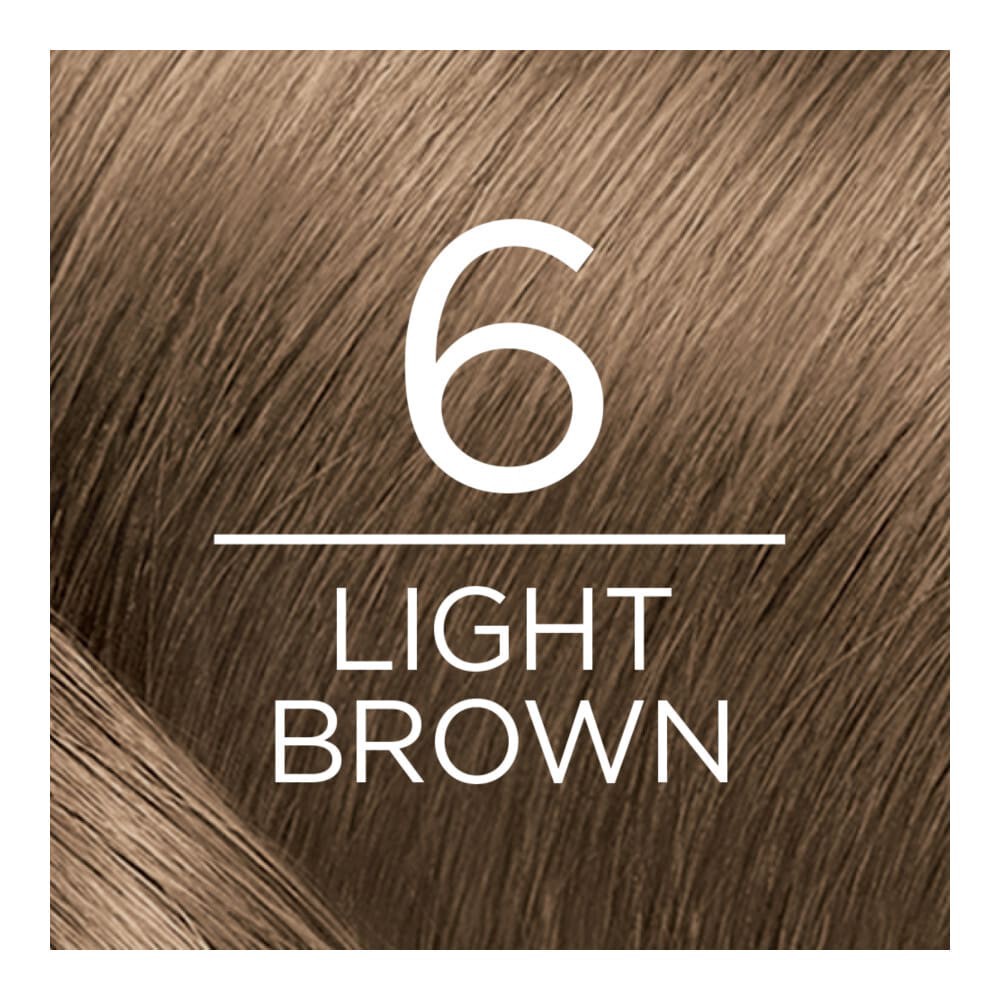 slide 5 of 6, L'Oréal Excellence Triple Protection Permanent Hair Color - 6.3 fl oz - 6 Light Brown - 1 kit, 1 ct