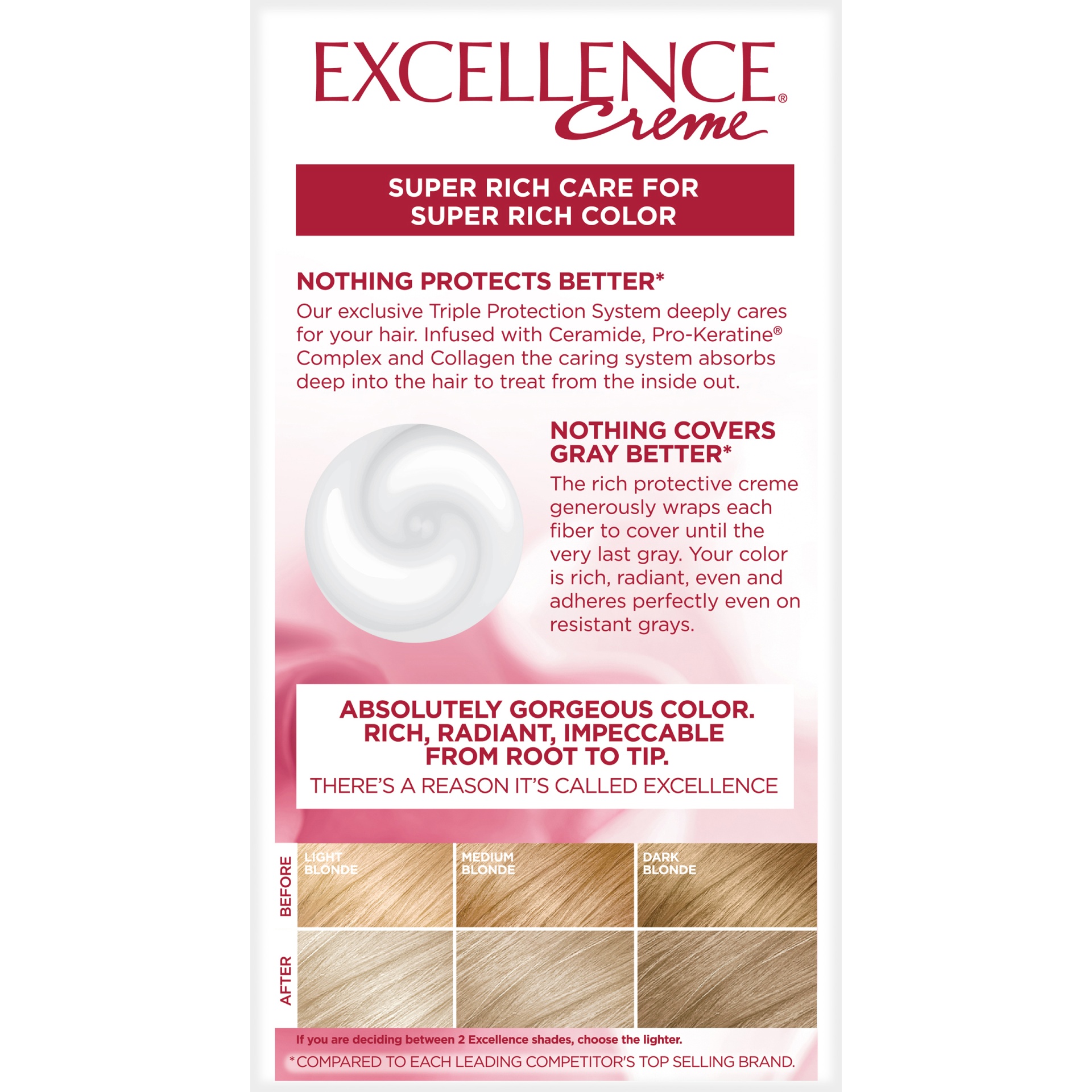 slide 2 of 7, L'Oréal Excellence Triple Protection Permanent Hair Color - 6.3 fl oz - 9A Light Ash Blonde - 1 Kit, 1 ct