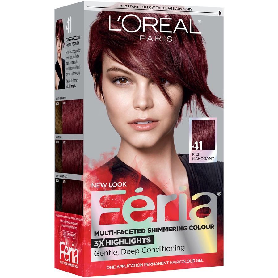 slide 2 of 8, L'Oreal Feria Haircolor Crushed Garnet, 1 ct