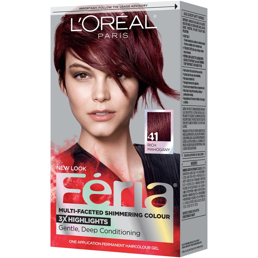 slide 8 of 8, L'Oreal Feria Haircolor Crushed Garnet, 1 ct